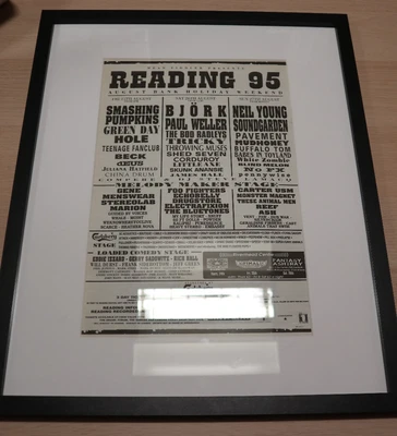 £35 • Buy FRAMED Original Reading Music Festival 1995 Large Poster Advert