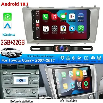 9 Car Stereo Radio DVD Player For 2007-2011 Toyota Camry GPS Navigation Camera • $104.57