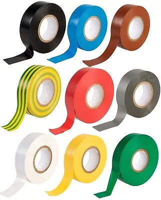 Electrical PVC Insulating Tape Electricians Electric Insulation Tape 19mm Wide • £2.39