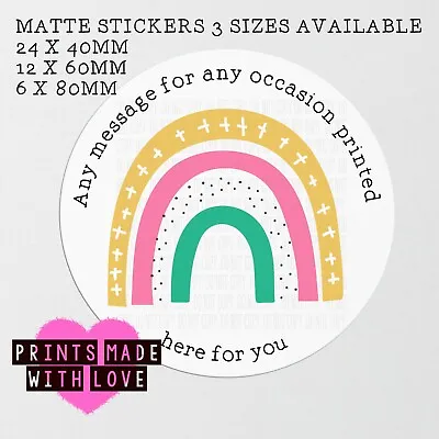 £1.60 • Buy Rainbow Party Stickers , Birthday , Christening , Naming Day , Happy Mail