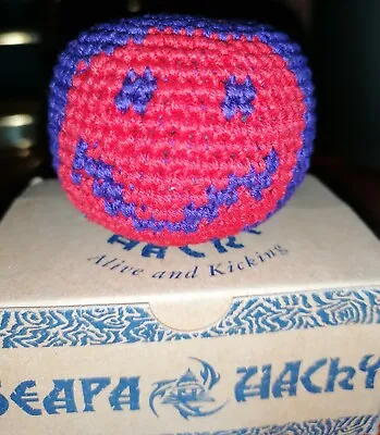 Seapa Hacky Retro Crocheted Hacky Sack With A Happy Face • £18