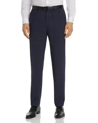 Roundtree & Yorke Mens New TravelSMART Easy Care Pants Navy Plaid 46 46x29 NWT • $36.50