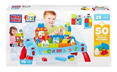 Mega Bloks First Builders Build 'n Learn Table Plus Bonus Play Set RARE! • $79.99