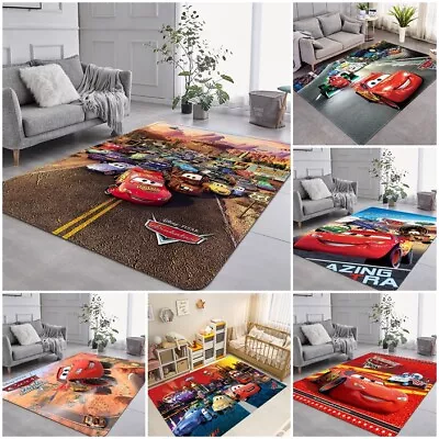 Cars Lightning Mcqueen Area Rug Bedroom Carpet Anti-Slip Doormat Floor Mats Gift • £11.42