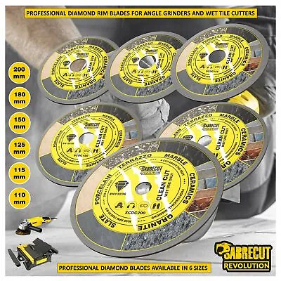 SabreCut 110mm - 230mm Diamond Circular Saw Blades For Tile Cutter And Grinders • £4.99