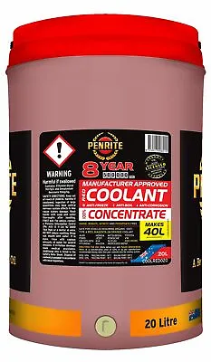 $234.95 • Buy Penrite 8 Year 500,000km Red Coolant Concentrate 20L Fits SsangYong Rexton 2....