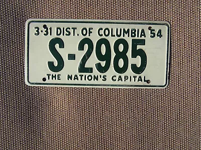 1954 DC Dist Of Columbia Wheaties Miniature Cereal Bicycle License Plate S-2985 • $18