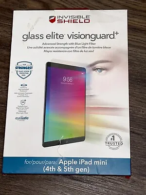 $29.99 • Buy ZAGG Invisible Shield Glass Elite VisionGuard+ Apple IPad Mini 4 5 200105772 NEW