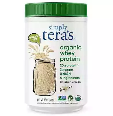 Simply Tera's Organic Whey Protein Powder Bourbon Vanilla - 12 Oz (EXP 10/2025) • $22.95