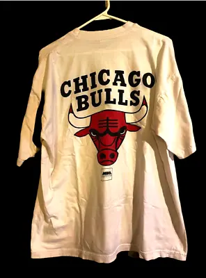 Vtg 90s CHICAGO BULLS /MICHAEL JORDAN T-Shirt W/BACK HIT Single Stitch SIZE: XL • $42.99