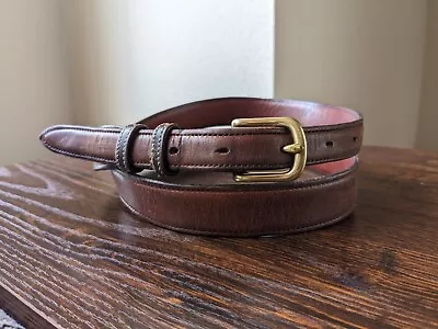 Vogt Silversmiths Brown Italian Leather Handmade Western Belt #141-133 Men's 40 • $69.99