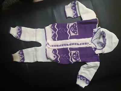 £7.99 • Buy Baby  Knitted  Hooded Dress  