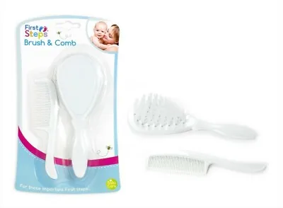 Baby Hair Brush Comb Set Soft Tangle Free Hair Newborn Toddlers Travel Home   • £3.29