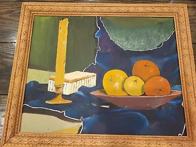 Mid Century Painting Abstract Still Life Modernism Expressionism • $299