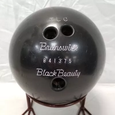 Brunswick Black Beauty Bowling Ball Pink Lettering  TLC  9 LB^ • $8.99