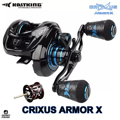 KastKing Crixus Armor X Baitcasting Reel Fishing Reel 7.2:1 9/1BB Saltwater Reel • £148.15