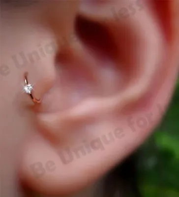 £2.99 • Buy 925 FairyTale Sparkle Crystal Earring,Cartilage Cuff Tragus Nose Hoop Helix Ring