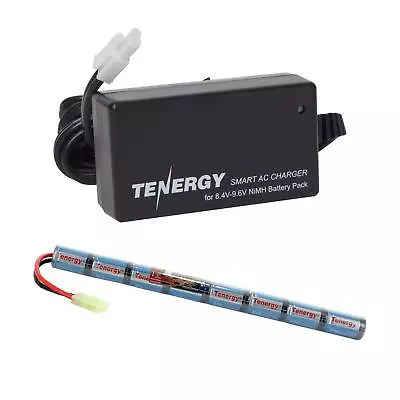 Tenergy 9.6V 1600mAh Stick Airsoft NiMH Battery Pack With Smart Charger Option • $27.49