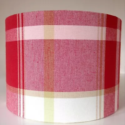 Lampshade Laura Ashley Buxton Check Fabric Drum Table Ceiling HANDMADE • £50