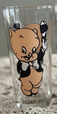 Vintage Porky Pig Glass Looney Tunes Pepsi Warner Bros Collector Series 1970s • $10