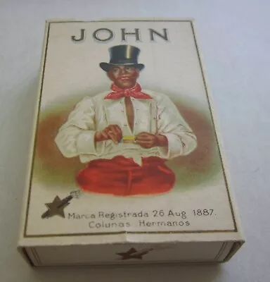 Old Vintage 1930's - JOHN - Hojas De La Habana - Cigarros - TOBACCO BOX  • $14.99