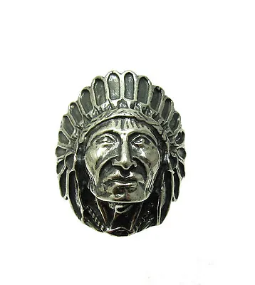 £34 • Buy Genuine Sterling Silver Ring Indian Chief Solid 925 Perfect Quality Handmade