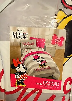 Disney Minnie Mouse Microfiber Twin Comforter New Super Soft 64x86 • $55.99