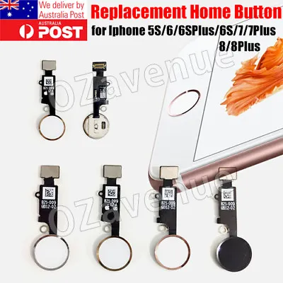 $5.95 • Buy IPhone 5S 6 6S 7 7Plus 8 8Plus Home Button With Flex Cable Ribbon Replacement