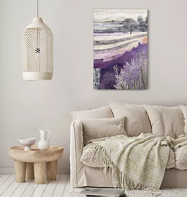 Lavender Field Wall Art Living Room Print Picture Framed Canvas Decor • £18.99