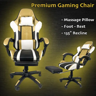 $129.95 • Buy QF Gaming Chair Office Seating Racing Computer PU Leather Executive Racer Footre