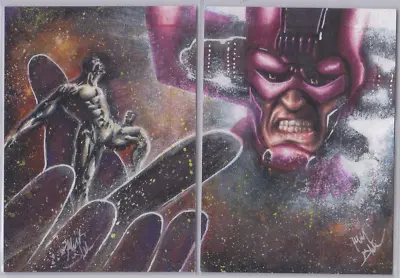 Glebe Galactus Silver Surfer Marvel Greatest Battles 2 Card Sketch Card • $1500