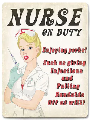 NURSE RN Office Metal Sign FUNNY Plaque Hospital Vintage Style Wall Decor 570 • $19.55