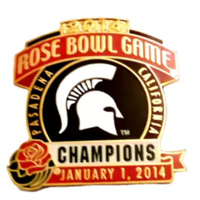 MI State Spartans Pins RARE Michigan State Spartans Champions 2014 Rose Bowl Pin • $21.99