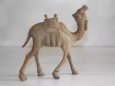 $24.49 • Buy Vintage 5.5  Hand Carved Camel Wooden Figurine Sculpture Olive Wood