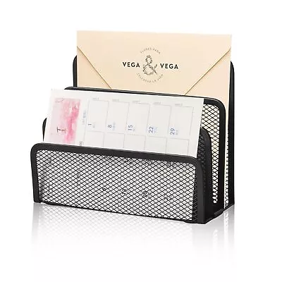 Desk Mail Organizer Small File Holders Letter Organizer Metal Mesh Document/fili • $15.62