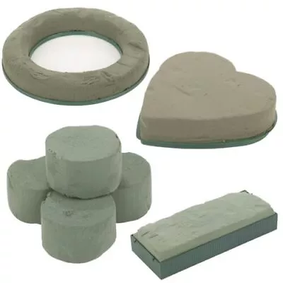 Flower Oasis Wet Foam Fresh Flower Table Centre Brick Ring Heart Round Shape • £1.49