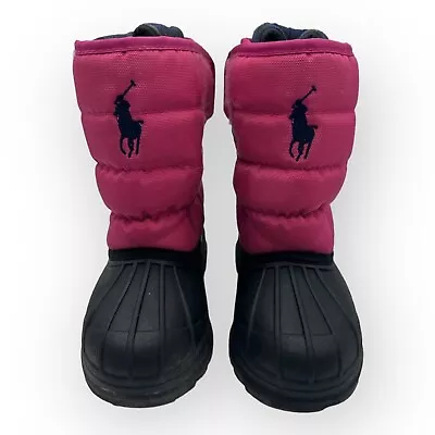 Polo Ralph Lauren Kids Snow Boots Winter Boot Shoes Uk9/EU 26 • £27.99