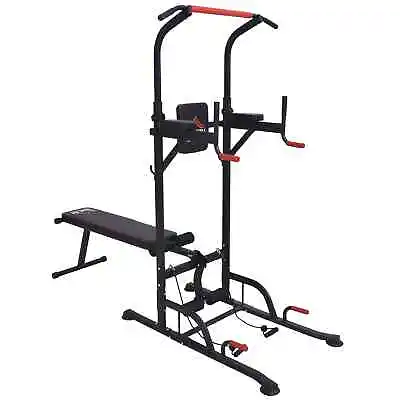 Multi-Gym Power Rack Station Workout Bench Dumbbell Press Full-Body Equipment • £157.19