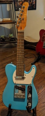 $225 • Buy Mini Telecaster - Laguna Blue - Mahogany Body - 16 In. Scale