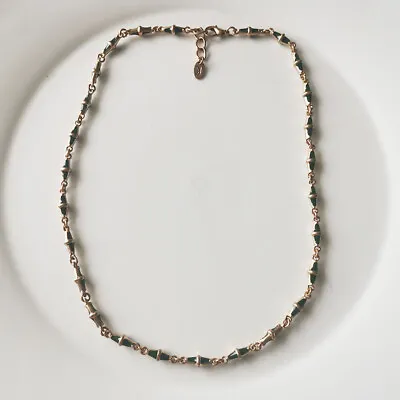 $8.99 • Buy New 18  Zara Enamel Single Strand Necklace Gift Vintage Women Party Show Jewelry