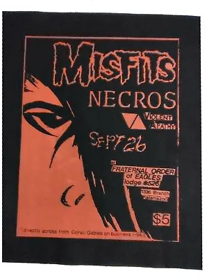 MISFITS 80's Flier Samhain Danzig Death Rock Gothic Punk Rock Jacket BACK PATCH • $12.99