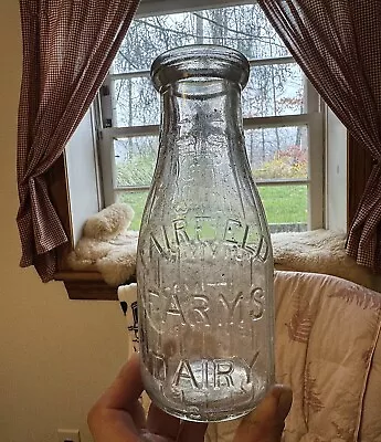 1922 Dated Fairfield Farms Dairy Bowman Baltimore MD Milk Bottle Emb Ribbed Old • $6.49