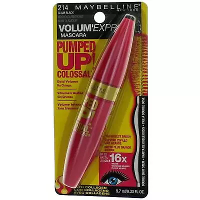 Maybelline Women's Mascara Pumped Up Colossal Volum' Express 214 Glam Black • $11.39