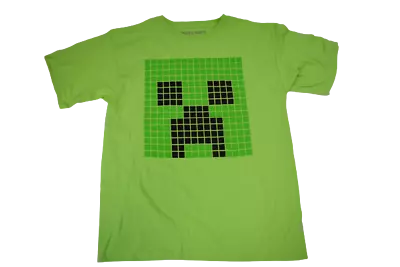 Minecraft Youth Boys Creeper Face Shirt New L • $6.99