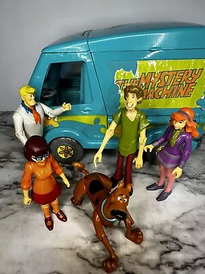 Scooby Doo Toy Figures And Mystery Machine Van  Bundle Of 6 • $32