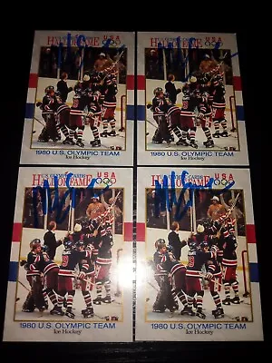 (4) 1991 Olympic Hall Of Fame #66 1980 U.S. Hockey Team Mike Eruzione Signed • $69.99