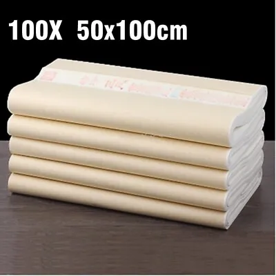 100 Sheets Raw Rice Xuan Paper Ink Absorption Calligraphy Painting Paper Gift • $30.50