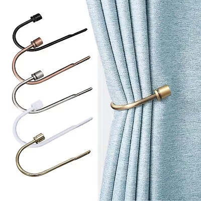 Large Stylish Curtain Hold Back Metal Tie Tassel Arm Hook Loop Holder Rose Gold • $2.99