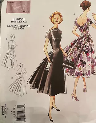 Vogue Patterns V1084 Womens Dress 14 16 18 20 VTG 1956 Original Design Uncut • $17.87