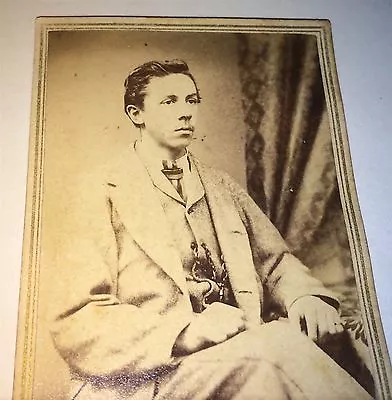 Antique Civil War American Dapper Fashion Man Providence Rhode Island CDV Photo • $29.69